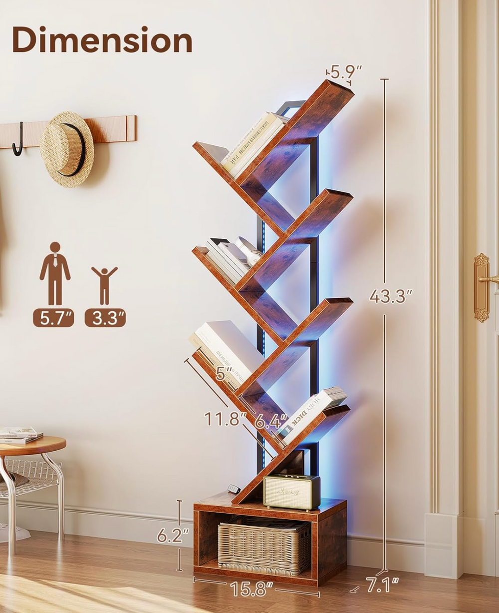 Dimensions for The Luminara Vibe Shelf