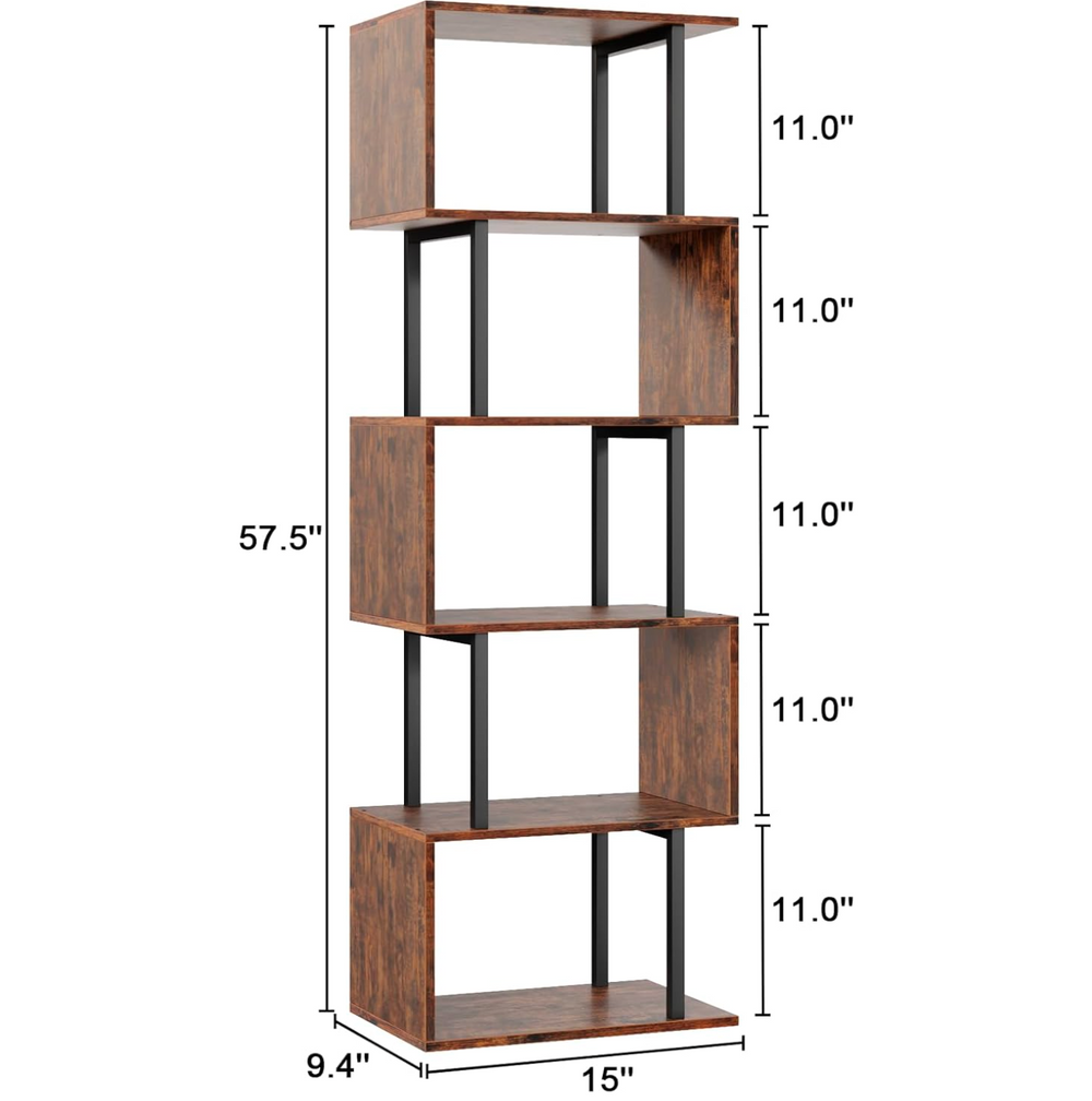 Dimensions for The Stanza Stagger Shelf