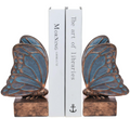 The Azure Butterfly Wing Bookends