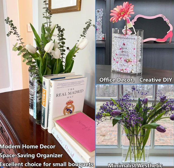The Glass Book Flower Vase
