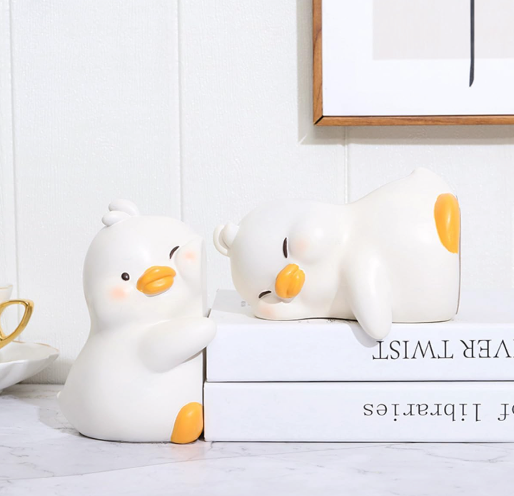 The Quill & Quack Bookends