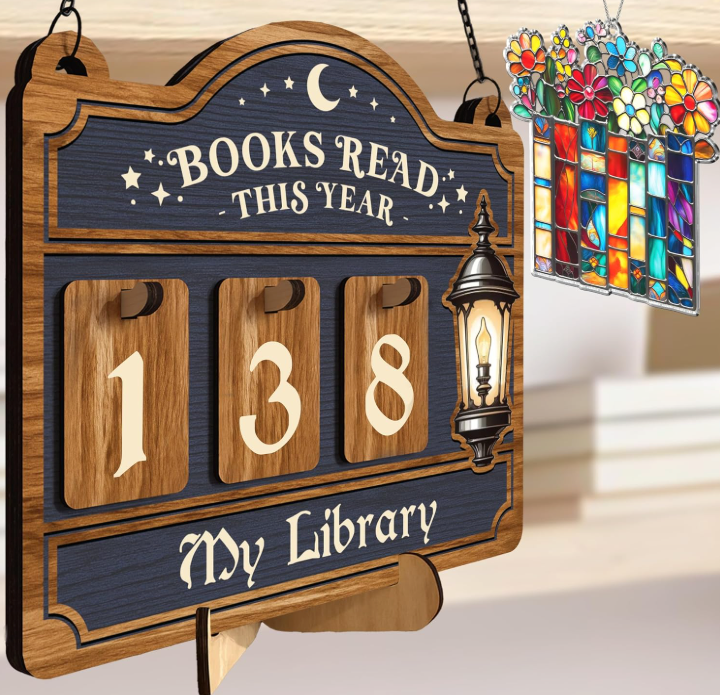 The Midnight Tracker Wood Sign & Suncatcher Set