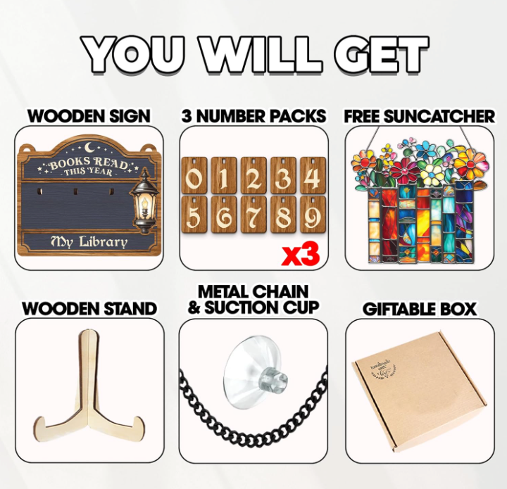 The Midnight Tracker Wood Sign & Suncatcher Set